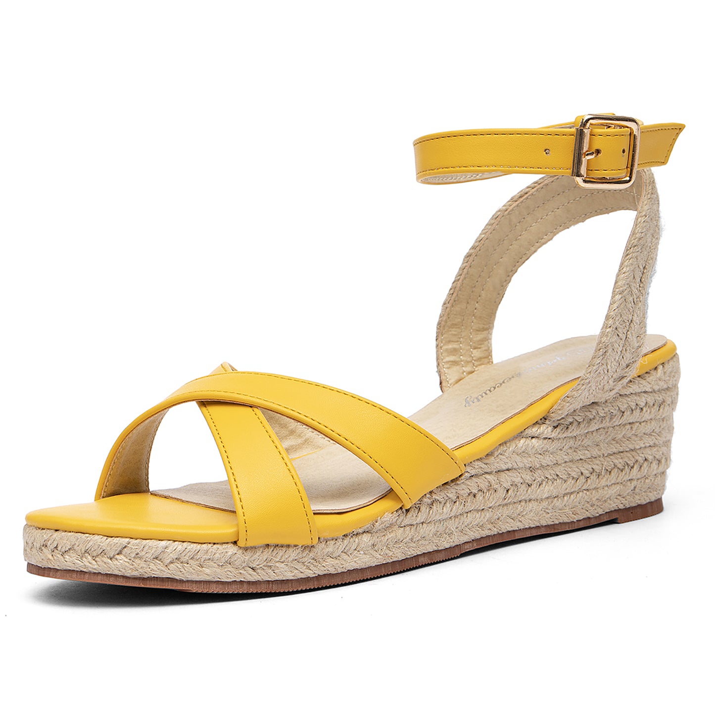 Criss-Cross Low Espadrille Wedge Sandals