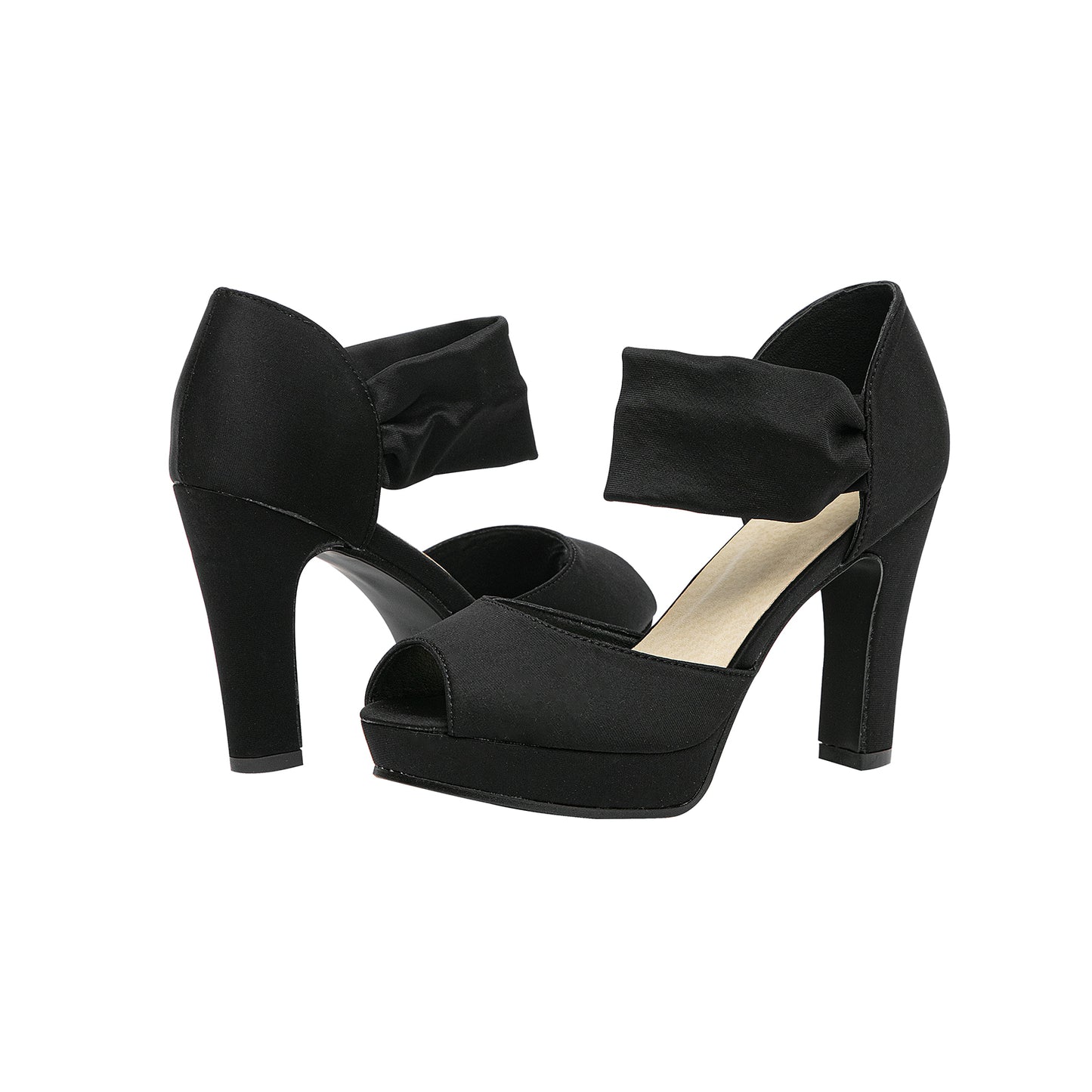 Vintage Two-Tone Platform Block Heels