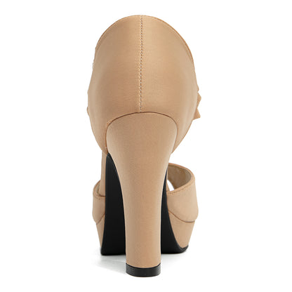 Vintage Two-Tone Platform Block Heels