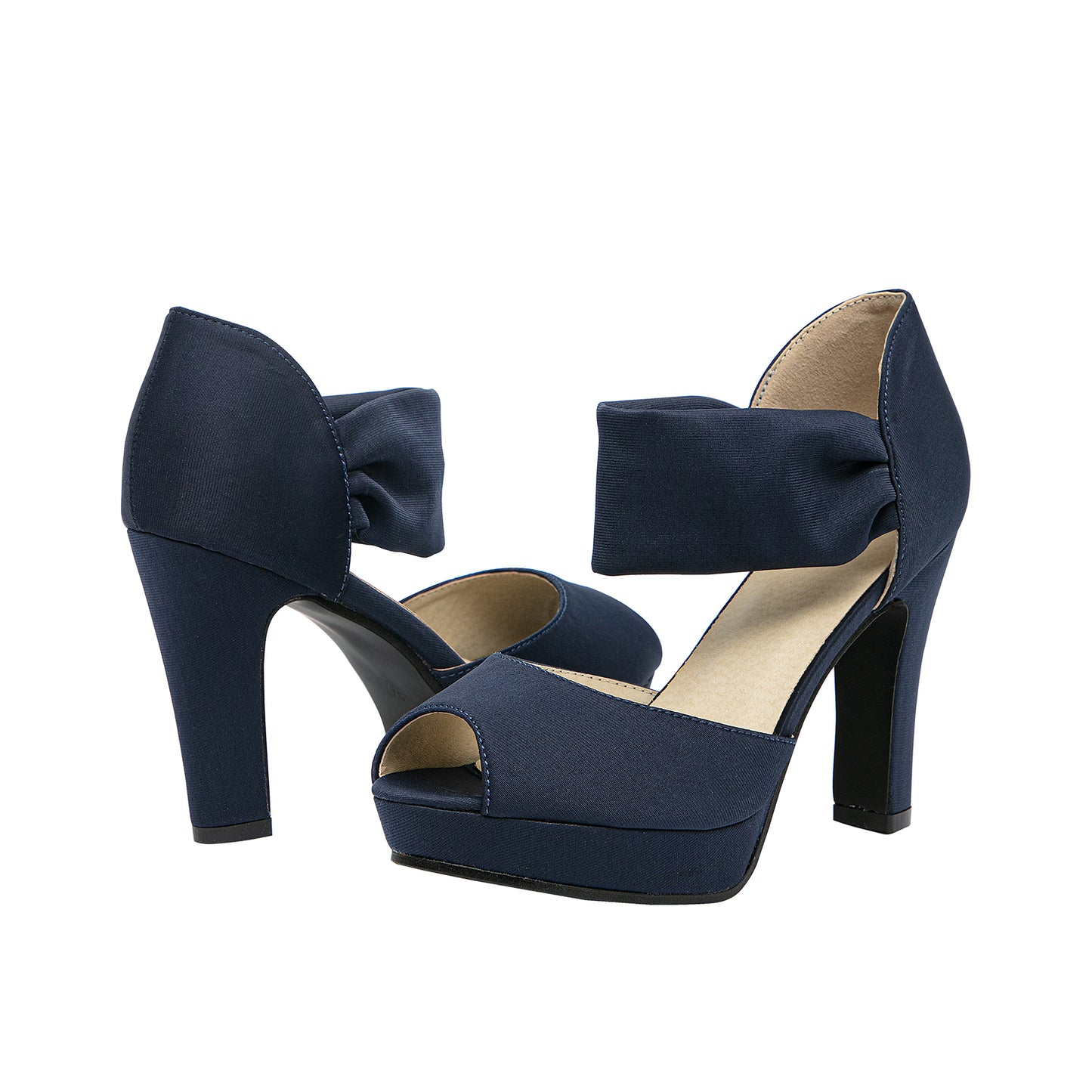 Vintage Two-Tone Platform Block Heels