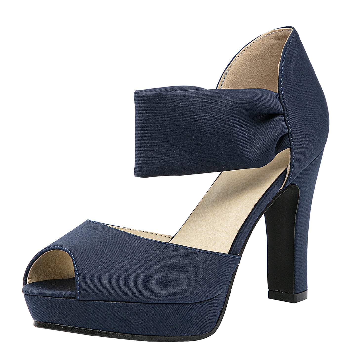 Vintage Two-Tone Platform Block Heels