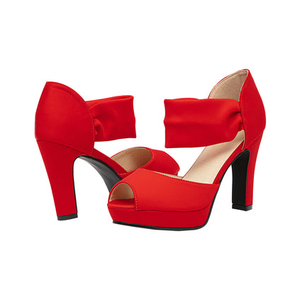 Vintage Two-Tone Platform Block Heels