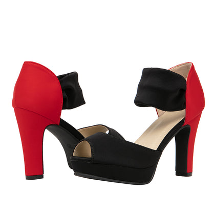 Vintage Two-Tone Platform Block Heels