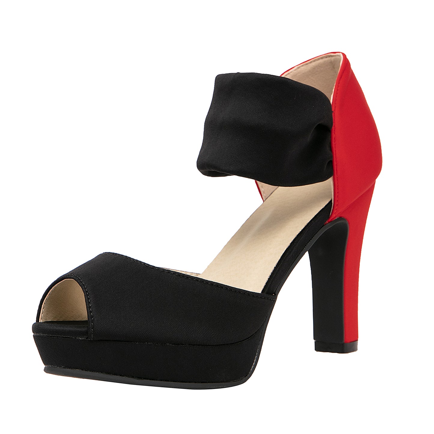 Vintage Two-Tone Platform Block Heels
