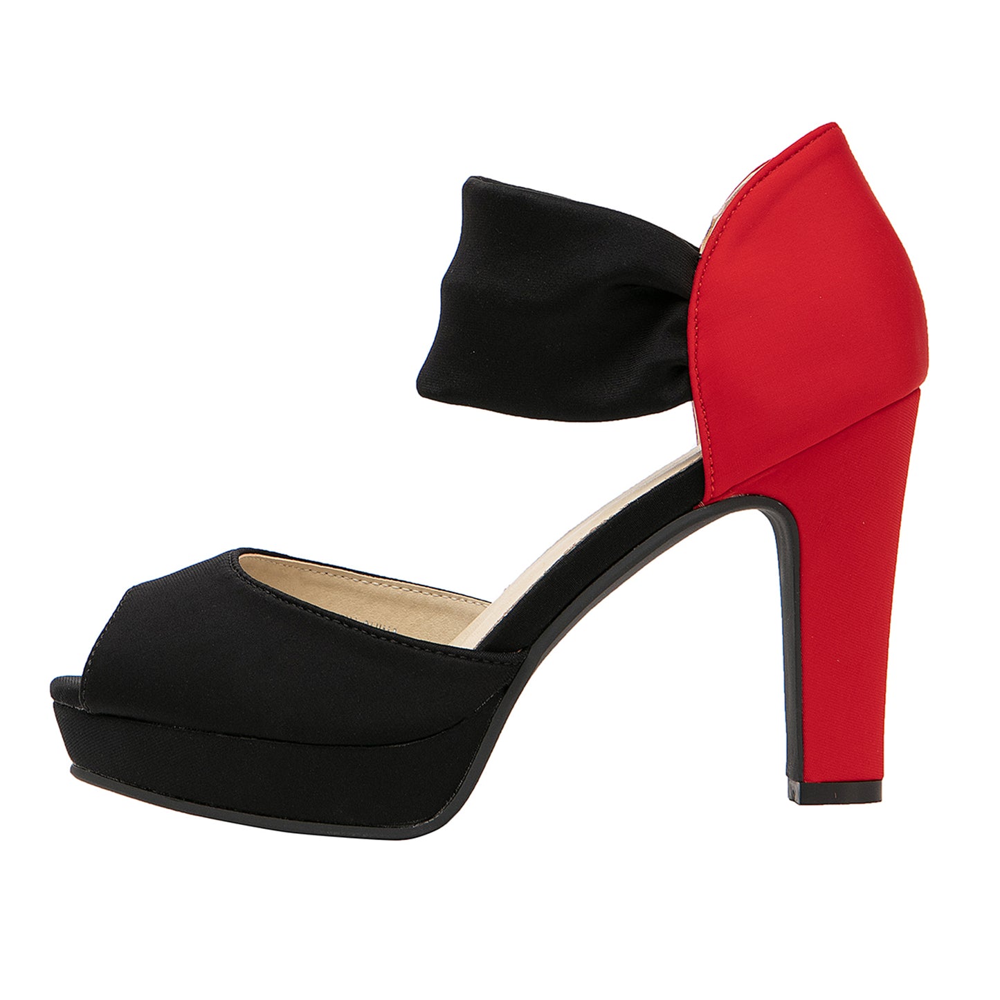 Vintage Two-Tone Platform Block Heels