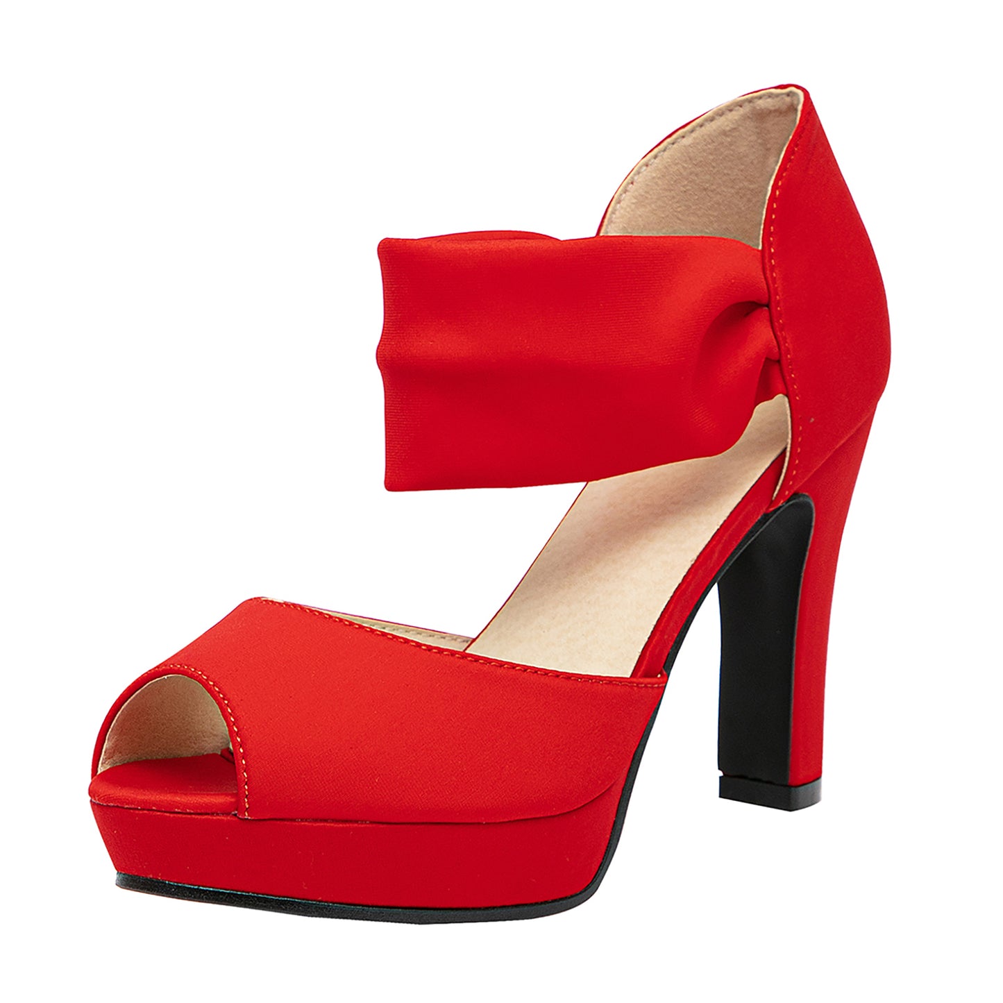 Vintage Two-Tone Platform Block Heels