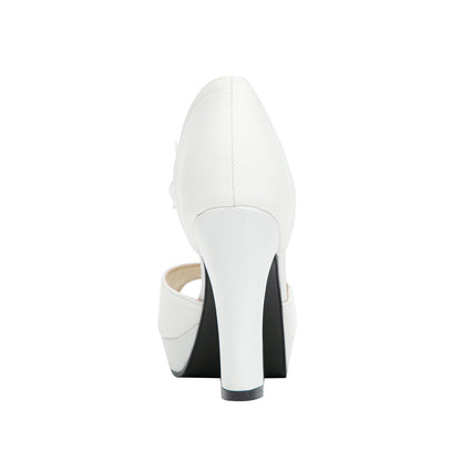 Vintage Two-Tone Platform Block Heels
