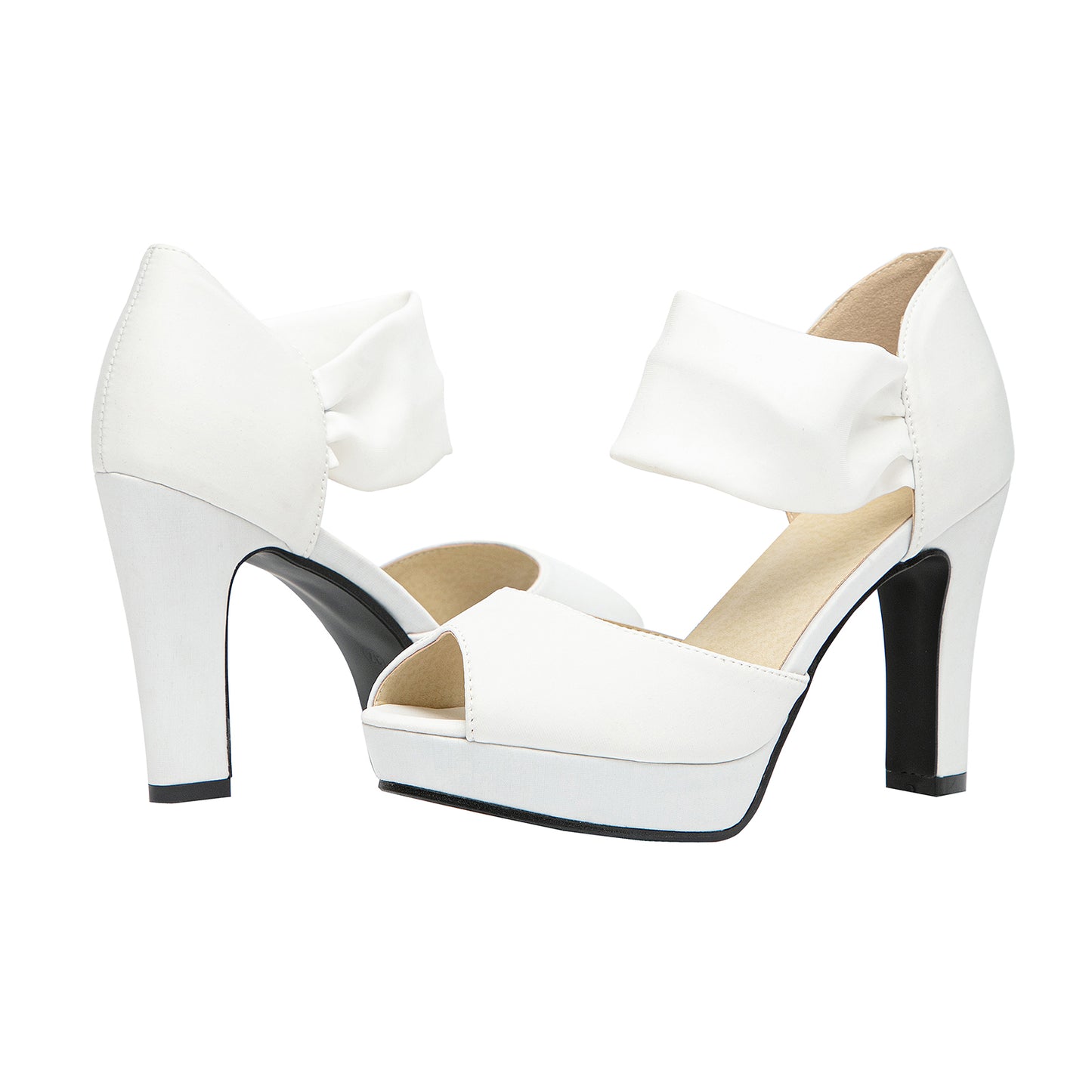 Vintage Two-Tone Platform Block Heels