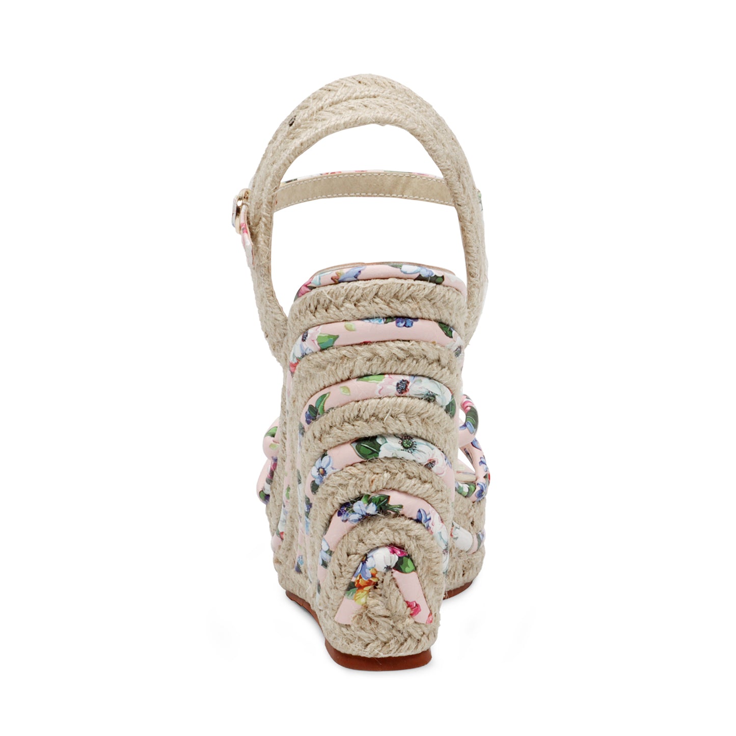 Floral Strappy Espadrille Wedges
