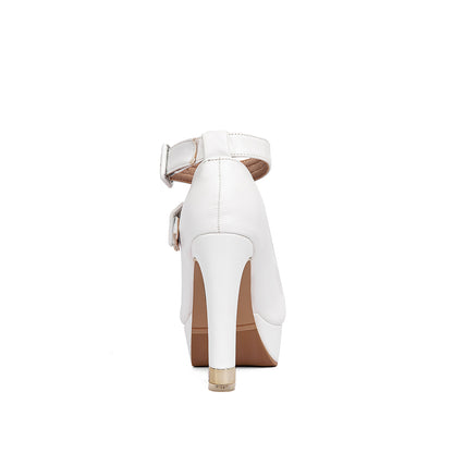 Double Strap Mary Jane Platform Pumps