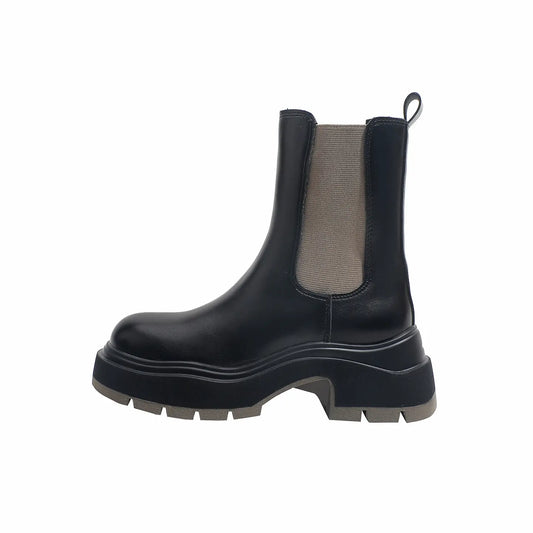 Retro Chunky Lug Sole Platform Chelsea Boots