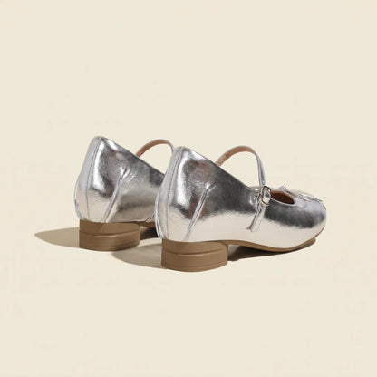Vintage Coquette Bowknot Hidden Wedge Mary Janes