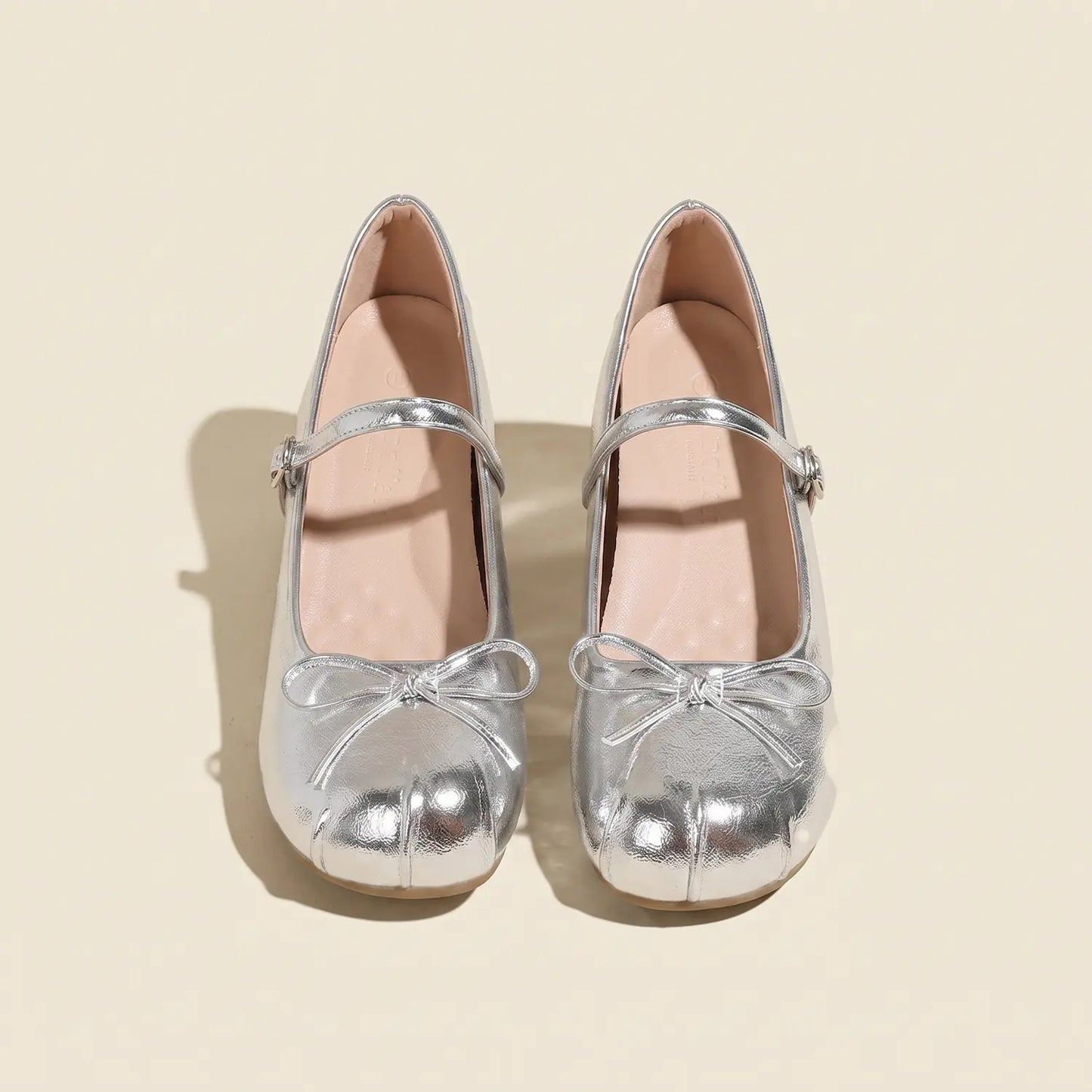 Vintage Coquette Bowknot Hidden Wedge Mary Janes