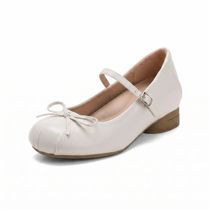 Vintage Coquette Bowknot Hidden Wedge Mary Janes