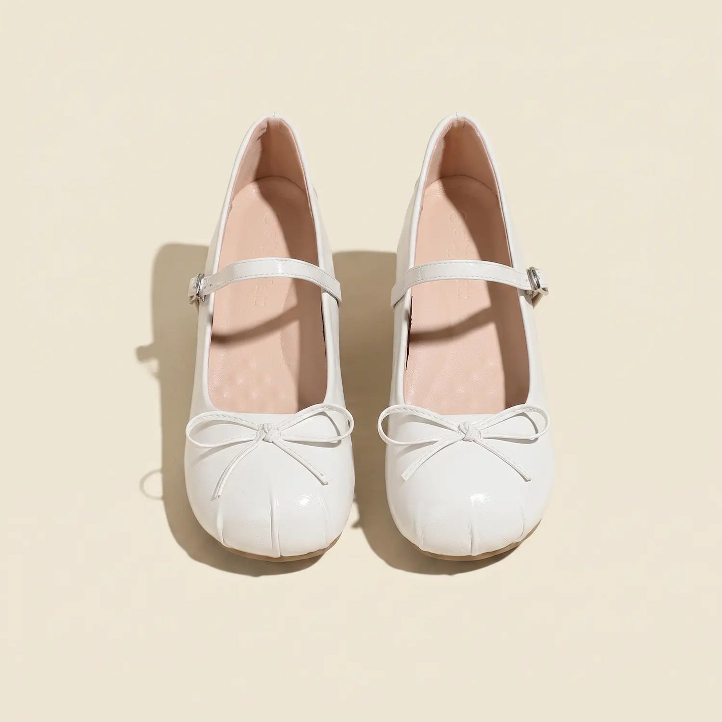 Vintage Coquette Bowknot Hidden Wedge Mary Janes