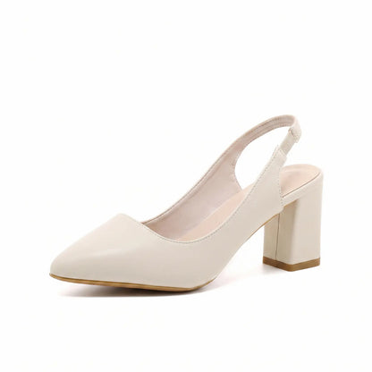 90s Minimalist Pointed Toe Slingback Pumps