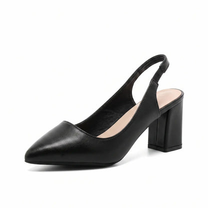 90s Minimalist Pointed Toe Slingback Pumps