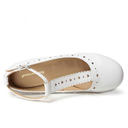 Lolita Heart Cut-Out T-Strap Mary Jane Pumps