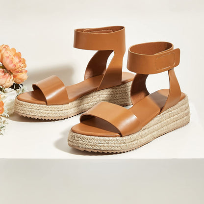 Espadrille Flatform Ankle Strap Sandals