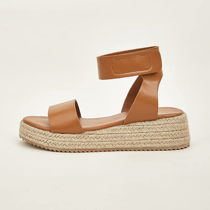 Espadrille Flatform Ankle Strap Sandals