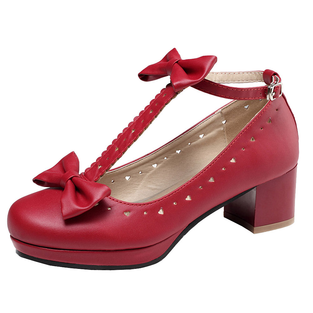 Lolita T-Straps Bows Shoes