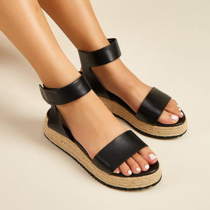 Espadrille Flatform Ankle Strap Sandals