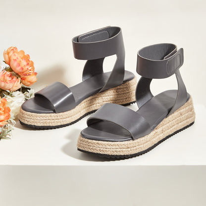Espadrille Flatform Ankle Strap Sandals