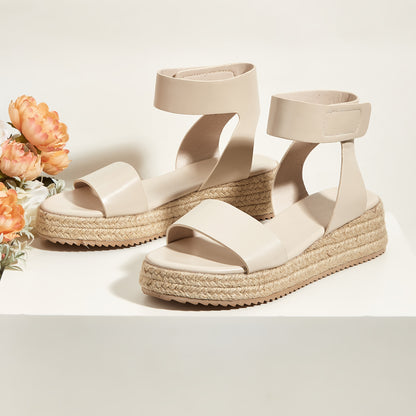 Espadrille Flatform Ankle Strap Sandals