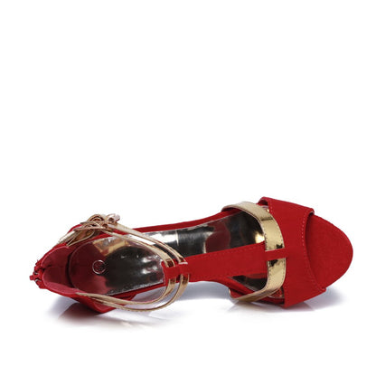 Double Buckle T-Strap Platform Stilettos