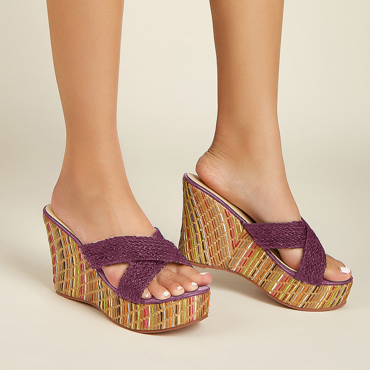 Wedge Sandals for Women Casual Summer Slide Platform Sandals